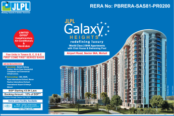 JLPL Galaxy Heights presenting world class 2 bhk apartments in Mohali